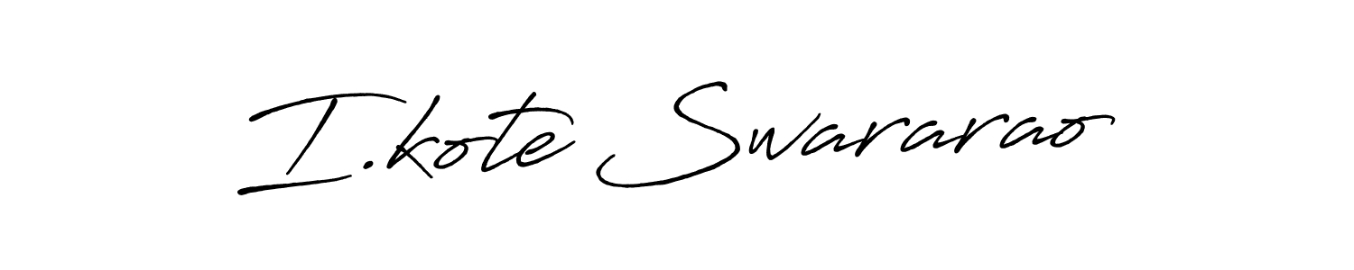 Create a beautiful signature design for name I.kote Swararao. With this signature (Antro_Vectra_Bolder) fonts, you can make a handwritten signature for free. I.kote Swararao signature style 7 images and pictures png