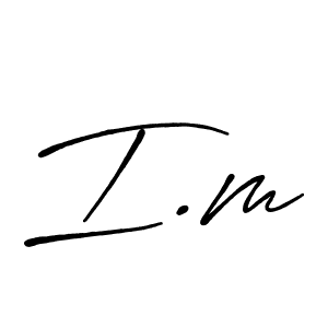 How to make I.m name signature. Use Antro_Vectra_Bolder style for creating short signs online. This is the latest handwritten sign. I.m signature style 7 images and pictures png