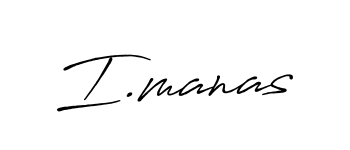 Design your own signature with our free online signature maker. With this signature software, you can create a handwritten (Antro_Vectra_Bolder) signature for name I.manas. I.manas signature style 7 images and pictures png