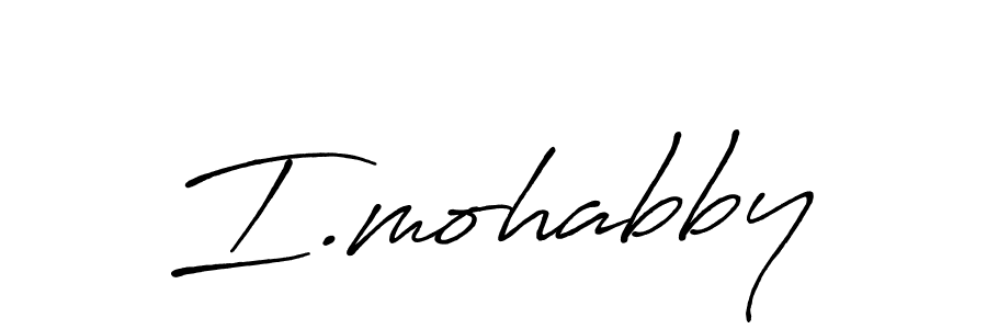 This is the best signature style for the I.mohabby name. Also you like these signature font (Antro_Vectra_Bolder). Mix name signature. I.mohabby signature style 7 images and pictures png