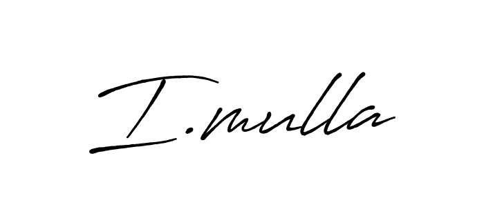 How to make I.mulla name signature. Use Antro_Vectra_Bolder style for creating short signs online. This is the latest handwritten sign. I.mulla signature style 7 images and pictures png