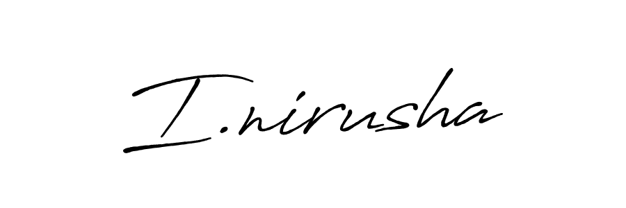 I.nirusha stylish signature style. Best Handwritten Sign (Antro_Vectra_Bolder) for my name. Handwritten Signature Collection Ideas for my name I.nirusha. I.nirusha signature style 7 images and pictures png