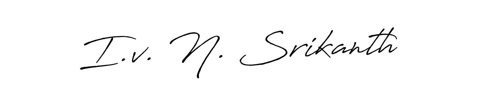 How to Draw I.v. N. Srikanth signature style? Antro_Vectra_Bolder is a latest design signature styles for name I.v. N. Srikanth. I.v. N. Srikanth signature style 7 images and pictures png