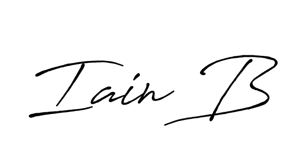 Make a beautiful signature design for name Iain B. With this signature (Antro_Vectra_Bolder) style, you can create a handwritten signature for free. Iain B signature style 7 images and pictures png