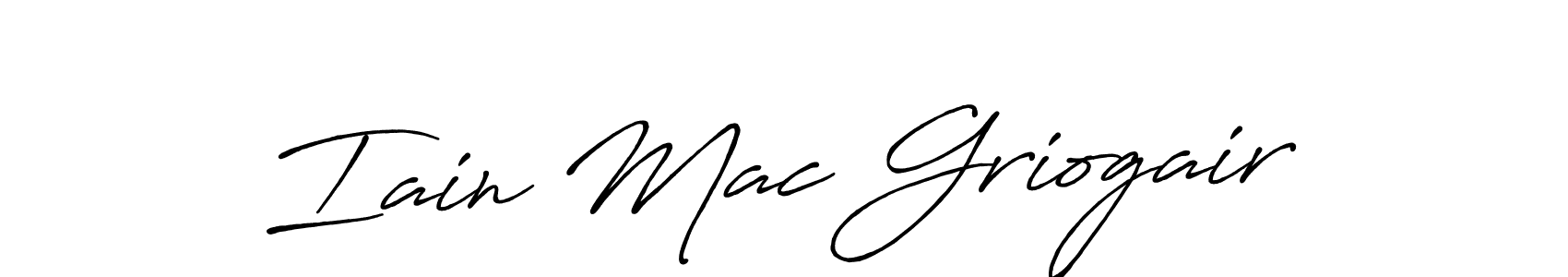 It looks lik you need a new signature style for name Iain Mac Griogair. Design unique handwritten (Antro_Vectra_Bolder) signature with our free signature maker in just a few clicks. Iain Mac Griogair signature style 7 images and pictures png