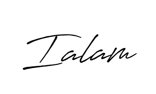 Create a beautiful signature design for name Ialam. With this signature (Antro_Vectra_Bolder) fonts, you can make a handwritten signature for free. Ialam signature style 7 images and pictures png