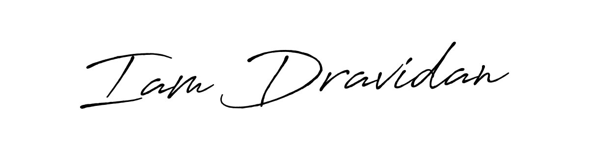 How to make Iam Dravidan name signature. Use Antro_Vectra_Bolder style for creating short signs online. This is the latest handwritten sign. Iam Dravidan signature style 7 images and pictures png