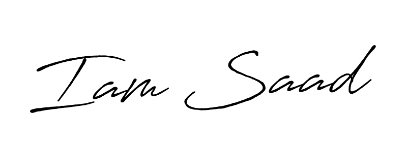 This is the best signature style for the Iam Saad name. Also you like these signature font (Antro_Vectra_Bolder). Mix name signature. Iam Saad signature style 7 images and pictures png