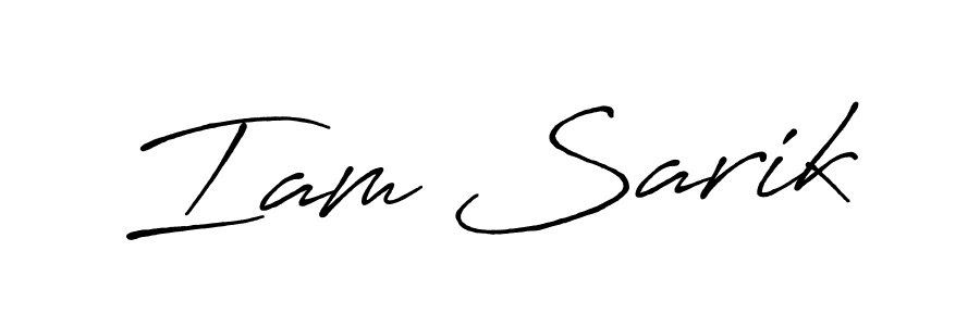 Make a beautiful signature design for name Iam Sarik. With this signature (Antro_Vectra_Bolder) style, you can create a handwritten signature for free. Iam Sarik signature style 7 images and pictures png