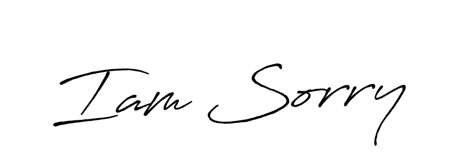 Use a signature maker to create a handwritten signature online. With this signature software, you can design (Antro_Vectra_Bolder) your own signature for name Iam Sorry. Iam Sorry signature style 7 images and pictures png