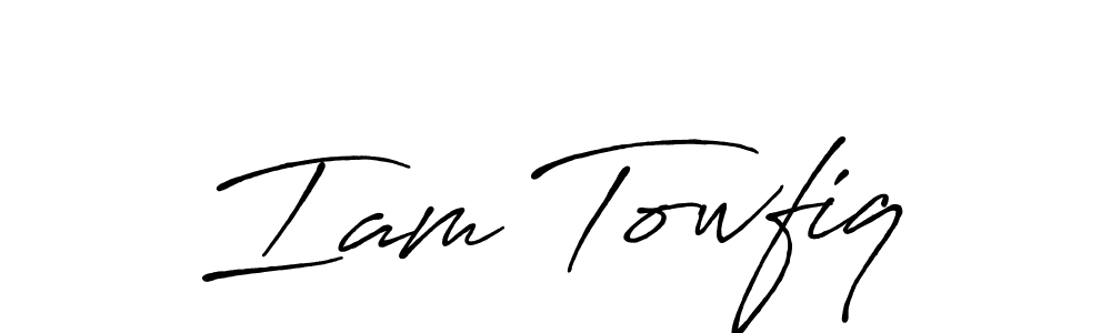 Similarly Antro_Vectra_Bolder is the best handwritten signature design. Signature creator online .You can use it as an online autograph creator for name Iam Towfiq. Iam Towfiq signature style 7 images and pictures png