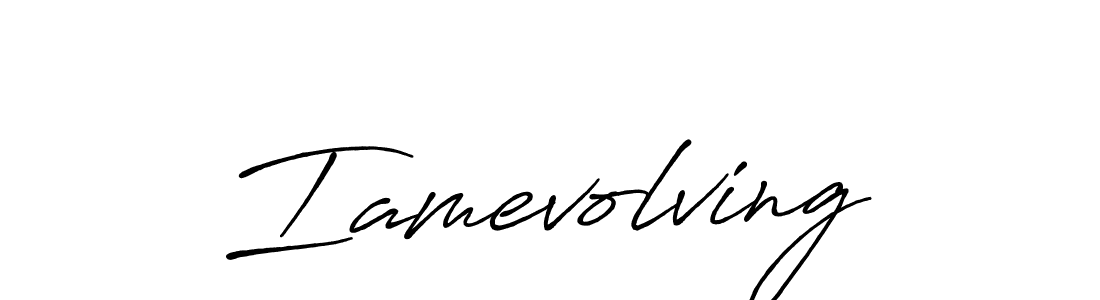 How to make Iamevolving name signature. Use Antro_Vectra_Bolder style for creating short signs online. This is the latest handwritten sign. Iamevolving signature style 7 images and pictures png