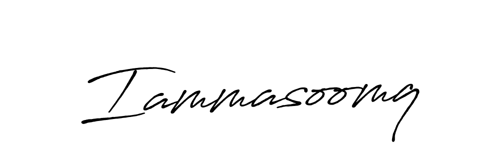 Make a beautiful signature design for name Iammasoomq. With this signature (Antro_Vectra_Bolder) style, you can create a handwritten signature for free. Iammasoomq signature style 7 images and pictures png