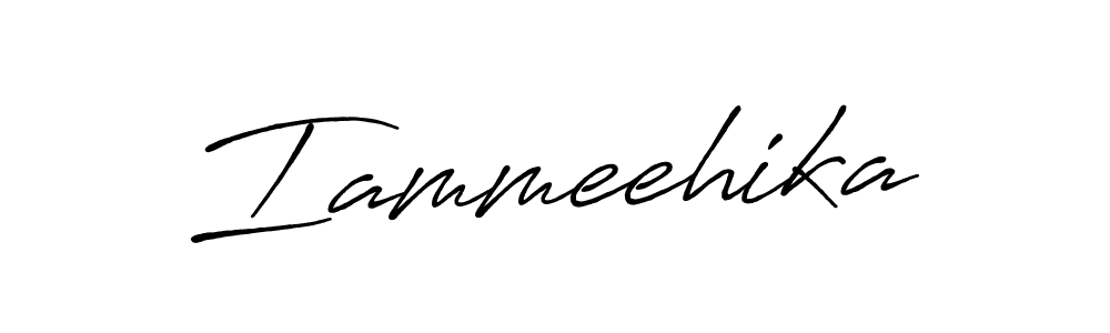 Make a beautiful signature design for name Iammeehika. With this signature (Antro_Vectra_Bolder) style, you can create a handwritten signature for free. Iammeehika signature style 7 images and pictures png