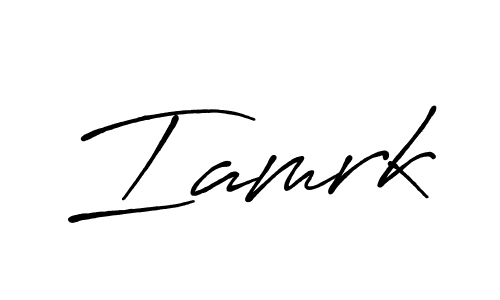 Similarly Antro_Vectra_Bolder is the best handwritten signature design. Signature creator online .You can use it as an online autograph creator for name Iamrk. Iamrk signature style 7 images and pictures png
