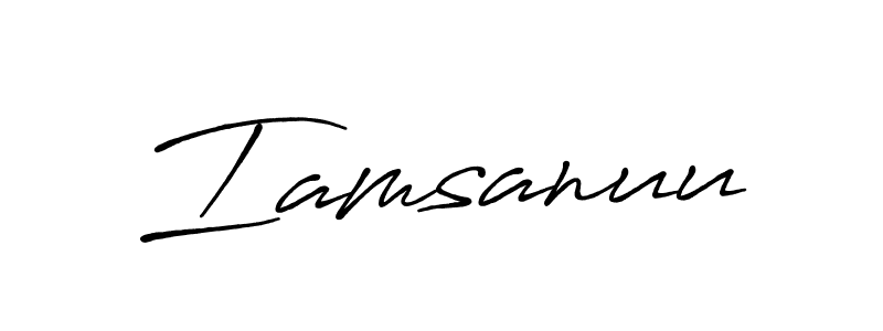 Similarly Antro_Vectra_Bolder is the best handwritten signature design. Signature creator online .You can use it as an online autograph creator for name Iamsanuu. Iamsanuu signature style 7 images and pictures png