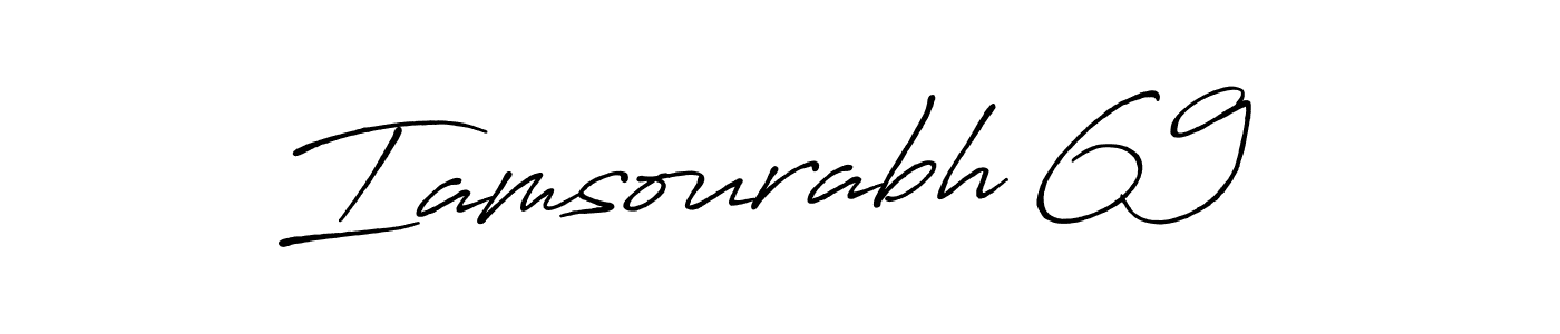 Similarly Antro_Vectra_Bolder is the best handwritten signature design. Signature creator online .You can use it as an online autograph creator for name Iamsourabh 69 . Iamsourabh 69  signature style 7 images and pictures png