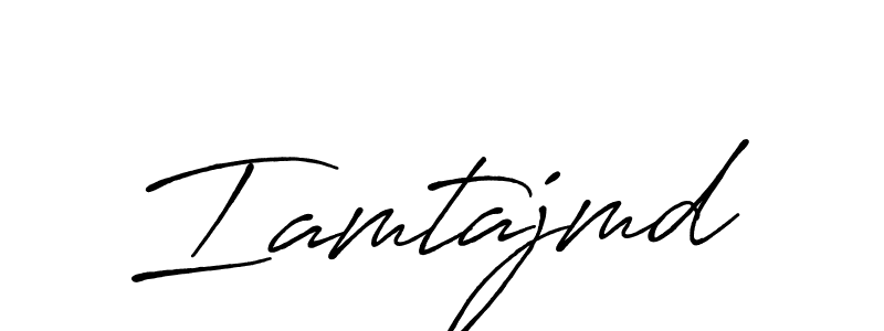 This is the best signature style for the Iamtajmd name. Also you like these signature font (Antro_Vectra_Bolder). Mix name signature. Iamtajmd signature style 7 images and pictures png