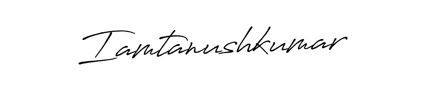 Create a beautiful signature design for name Iamtanushkumar. With this signature (Antro_Vectra_Bolder) fonts, you can make a handwritten signature for free. Iamtanushkumar signature style 7 images and pictures png