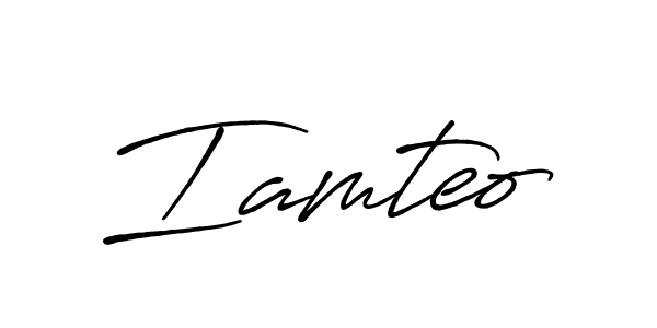 Use a signature maker to create a handwritten signature online. With this signature software, you can design (Antro_Vectra_Bolder) your own signature for name Iamteo. Iamteo signature style 7 images and pictures png