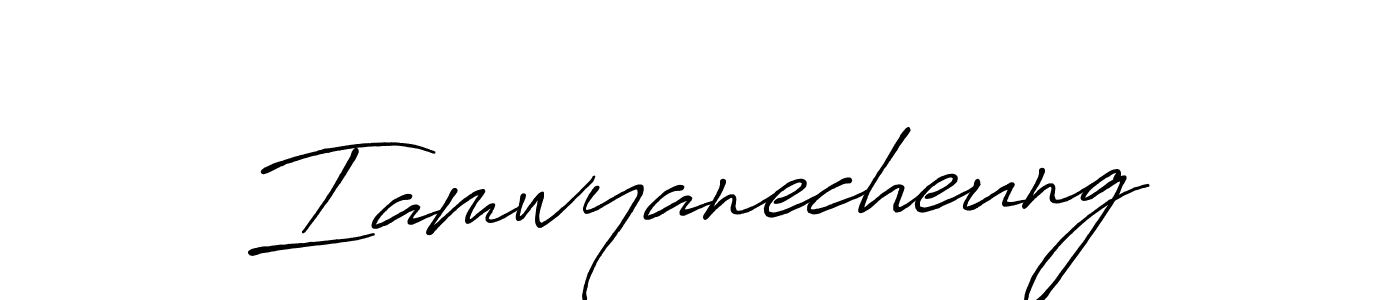 This is the best signature style for the Iamwyanecheung name. Also you like these signature font (Antro_Vectra_Bolder). Mix name signature. Iamwyanecheung signature style 7 images and pictures png