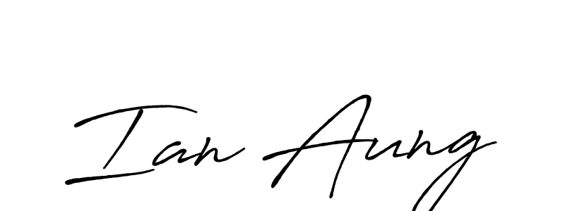 Make a beautiful signature design for name Ian Aung. Use this online signature maker to create a handwritten signature for free. Ian Aung signature style 7 images and pictures png