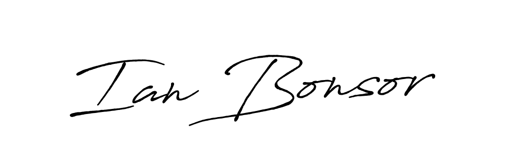 Ian Bonsor stylish signature style. Best Handwritten Sign (Antro_Vectra_Bolder) for my name. Handwritten Signature Collection Ideas for my name Ian Bonsor. Ian Bonsor signature style 7 images and pictures png