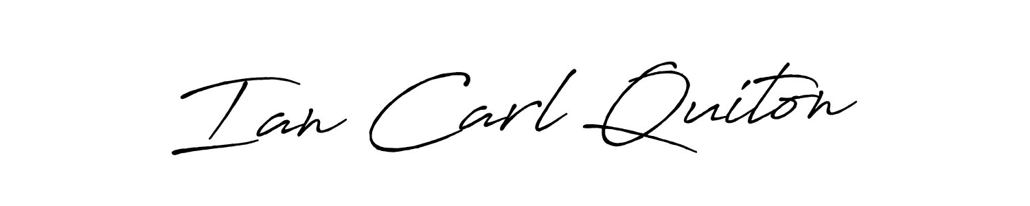 Make a beautiful signature design for name Ian Carl Quiton. With this signature (Antro_Vectra_Bolder) style, you can create a handwritten signature for free. Ian Carl Quiton signature style 7 images and pictures png