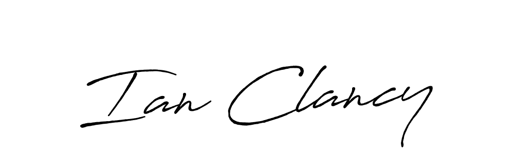 You should practise on your own different ways (Antro_Vectra_Bolder) to write your name (Ian Clancy) in signature. don't let someone else do it for you. Ian Clancy signature style 7 images and pictures png