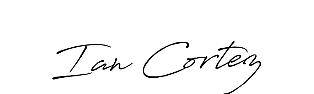 if you are searching for the best signature style for your name Ian Cortez. so please give up your signature search. here we have designed multiple signature styles  using Antro_Vectra_Bolder. Ian Cortez signature style 7 images and pictures png