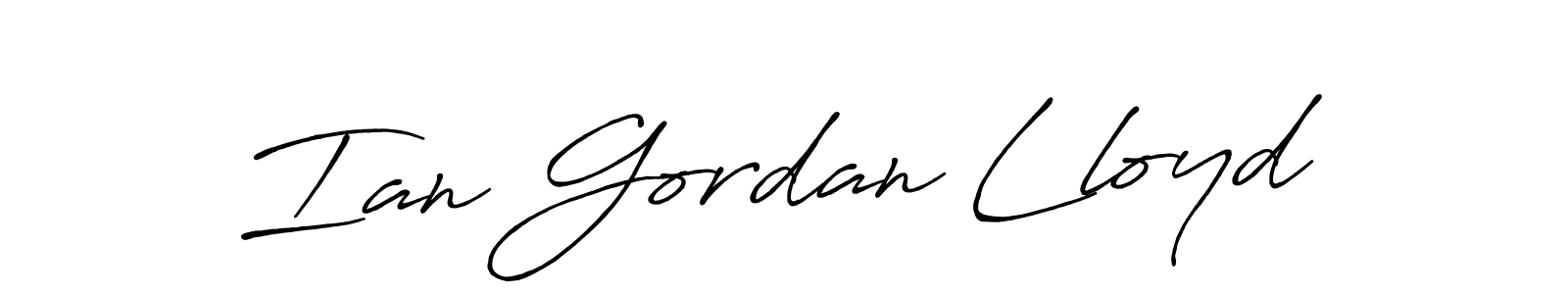 Ian Gordan Lloyd stylish signature style. Best Handwritten Sign (Antro_Vectra_Bolder) for my name. Handwritten Signature Collection Ideas for my name Ian Gordan Lloyd. Ian Gordan Lloyd signature style 7 images and pictures png