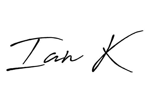 Design your own signature with our free online signature maker. With this signature software, you can create a handwritten (Antro_Vectra_Bolder) signature for name Ian K. Ian K signature style 7 images and pictures png