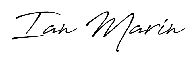 Create a personalized artistic stamp with Ian Marin in Antro_Vectra_Bolder font. Perfect for visual artists, designers, and influencers. Ian Marin signature style 7 images and pictures png