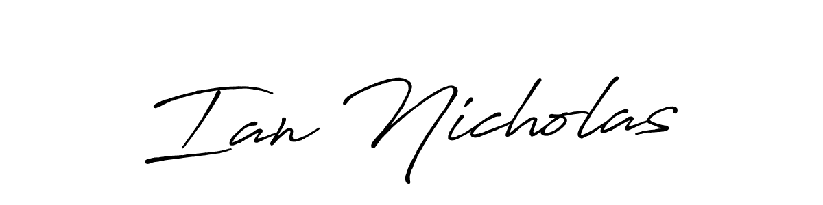 You should practise on your own different ways (Antro_Vectra_Bolder) to write your name (Ian Nicholas) in signature. don't let someone else do it for you. Ian Nicholas signature style 7 images and pictures png