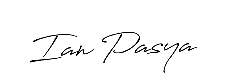 The best way (Antro_Vectra_Bolder) to make a short signature is to pick only two or three words in your name. The name Ian Pasya include a total of six letters. For converting this name. Ian Pasya signature style 7 images and pictures png