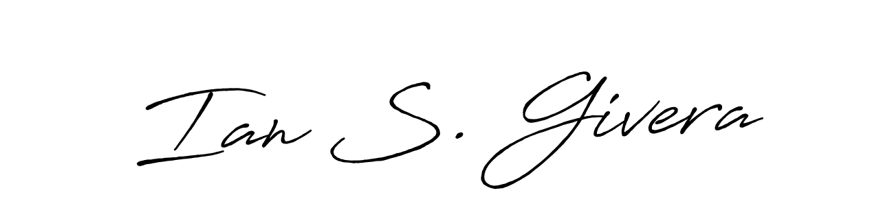 if you are searching for the best signature style for your name Ian S. Givera. so please give up your signature search. here we have designed multiple signature styles  using Antro_Vectra_Bolder. Ian S. Givera signature style 7 images and pictures png