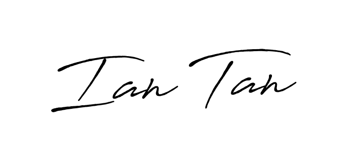 Ian Tan stylish signature style. Best Handwritten Sign (Antro_Vectra_Bolder) for my name. Handwritten Signature Collection Ideas for my name Ian Tan. Ian Tan signature style 7 images and pictures png