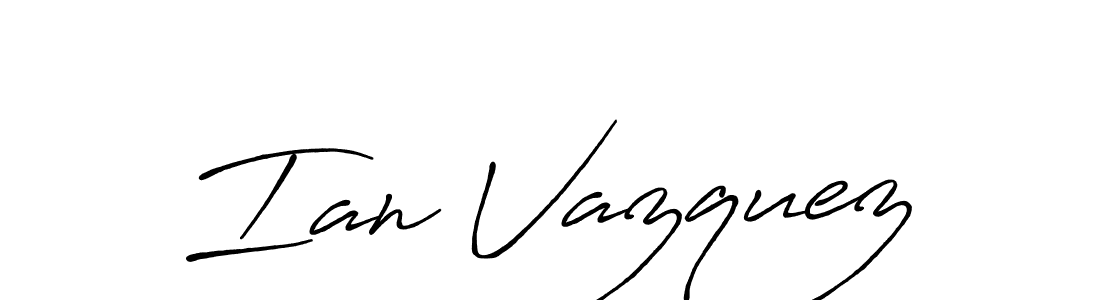 Use a signature maker to create a handwritten signature online. With this signature software, you can design (Antro_Vectra_Bolder) your own signature for name Ian Vazquez. Ian Vazquez signature style 7 images and pictures png