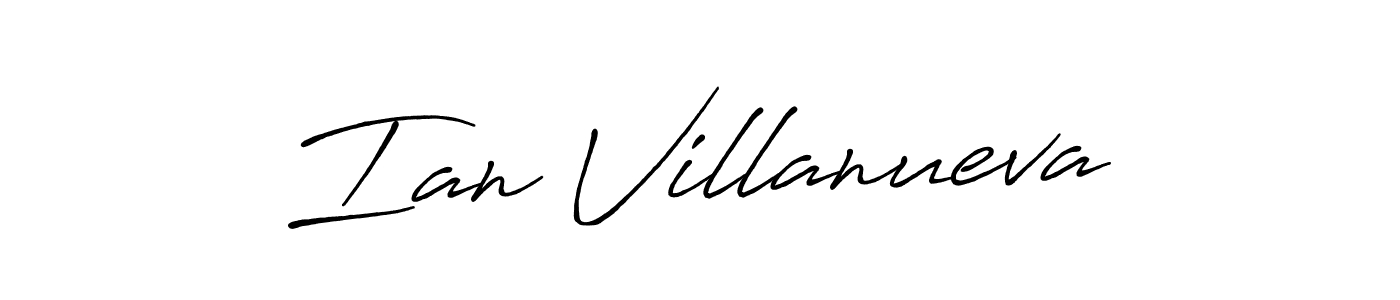 Make a beautiful signature design for name Ian Villanueva. With this signature (Antro_Vectra_Bolder) style, you can create a handwritten signature for free. Ian Villanueva signature style 7 images and pictures png