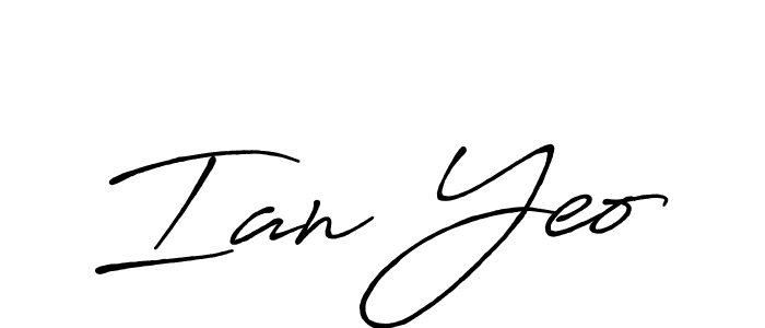 How to make Ian Yeo name signature. Use Antro_Vectra_Bolder style for creating short signs online. This is the latest handwritten sign. Ian Yeo signature style 7 images and pictures png