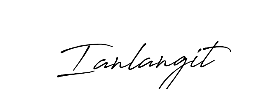 Ianlangit stylish signature style. Best Handwritten Sign (Antro_Vectra_Bolder) for my name. Handwritten Signature Collection Ideas for my name Ianlangit. Ianlangit signature style 7 images and pictures png
