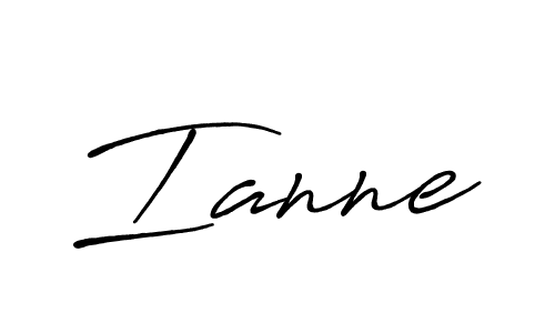 Make a beautiful signature design for name Ianne. With this signature (Antro_Vectra_Bolder) style, you can create a handwritten signature for free. Ianne signature style 7 images and pictures png