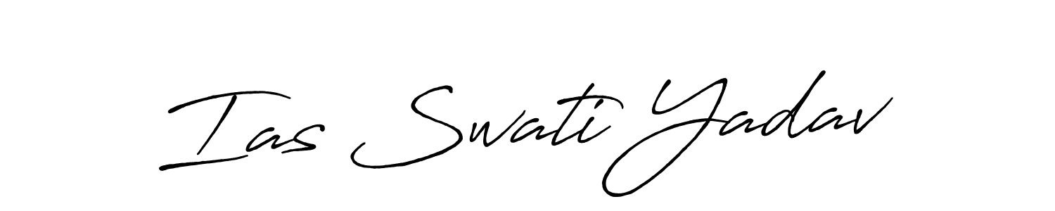Create a beautiful signature design for name Ias Swati Yadav. With this signature (Antro_Vectra_Bolder) fonts, you can make a handwritten signature for free. Ias Swati Yadav signature style 7 images and pictures png