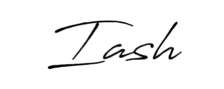 Iash stylish signature style. Best Handwritten Sign (Antro_Vectra_Bolder) for my name. Handwritten Signature Collection Ideas for my name Iash. Iash signature style 7 images and pictures png