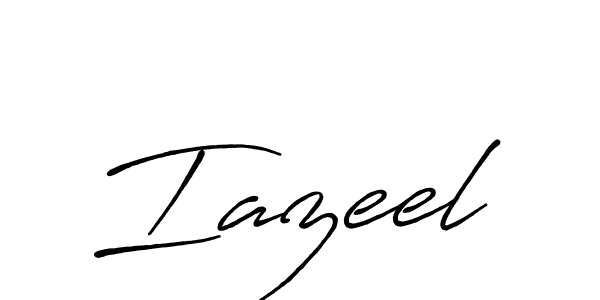 Also You can easily find your signature by using the search form. We will create Iazeel name handwritten signature images for you free of cost using Antro_Vectra_Bolder sign style. Iazeel signature style 7 images and pictures png