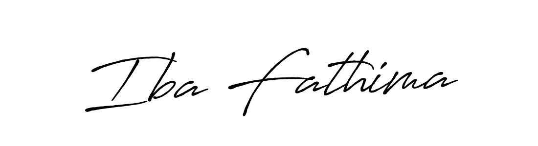 Design your own signature with our free online signature maker. With this signature software, you can create a handwritten (Antro_Vectra_Bolder) signature for name Iba Fathima. Iba Fathima signature style 7 images and pictures png