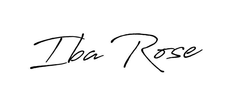 Use a signature maker to create a handwritten signature online. With this signature software, you can design (Antro_Vectra_Bolder) your own signature for name Iba Rose. Iba Rose signature style 7 images and pictures png