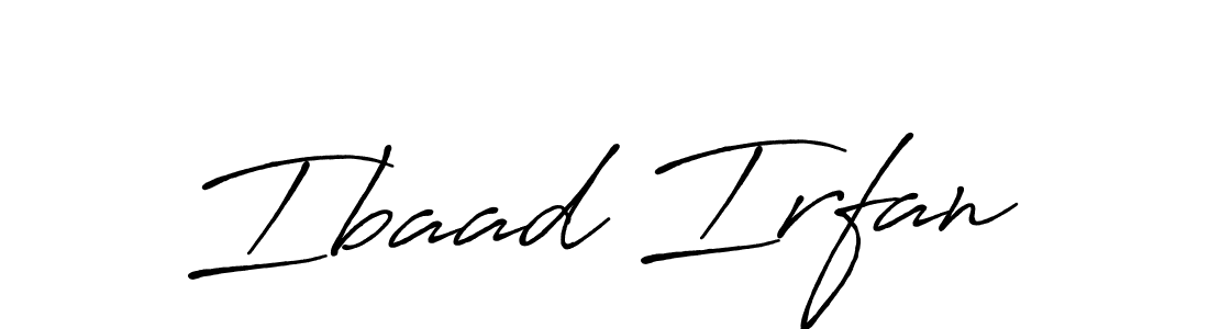 How to make Ibaad Irfan signature? Antro_Vectra_Bolder is a professional autograph style. Create handwritten signature for Ibaad Irfan name. Ibaad Irfan signature style 7 images and pictures png