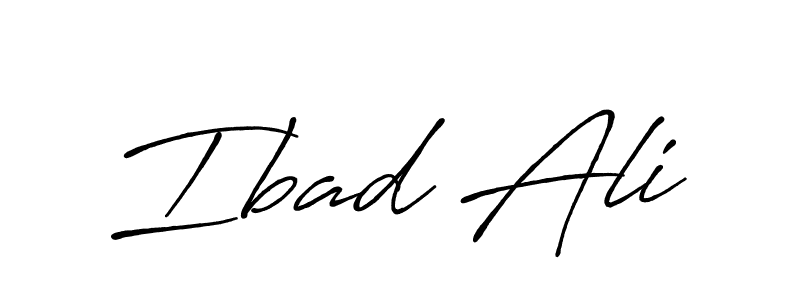 Make a beautiful signature design for name Ibad Ali. With this signature (Antro_Vectra_Bolder) style, you can create a handwritten signature for free. Ibad Ali signature style 7 images and pictures png