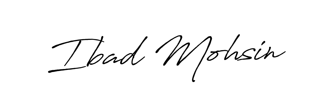 How to make Ibad Mohsin signature? Antro_Vectra_Bolder is a professional autograph style. Create handwritten signature for Ibad Mohsin name. Ibad Mohsin signature style 7 images and pictures png